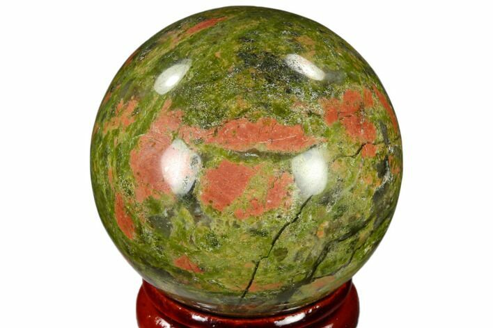 Polished Unakite Sphere - Canada #116124